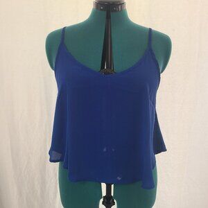Flowy Blue Cropped Tank